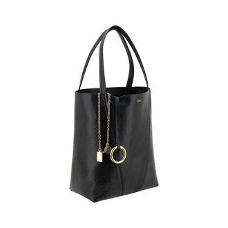 Chlo&eacute; Womens Black Calf Leather Bos Taurus Shoulder Bag