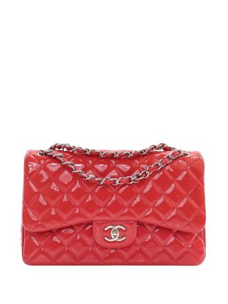 Chanel 2014 Jumbo Classic Patent Double Flap shoulder bag - Pink