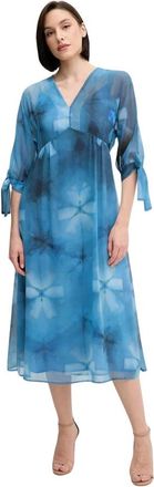 Sandro Ferrone Marta Jurk - Dames - Casual kleedjes - Blauw - M - Leer - Kleedjes