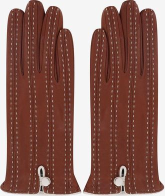 Sermoneta Gloves Handschuhe aus Leder mit Steppn&auml;hten