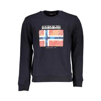 Napapijri Hoodies & sweatvesten, Heren, Blauw, S, Katoen, Blauwe Katoenen Trui voor Mannen