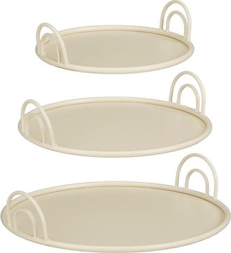 MiCa Decorations Bandeja offwhite blanco roto h9xb42xl42cm