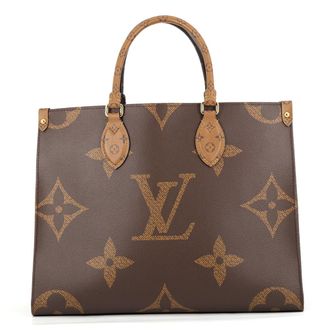 Louis Vuitton Monogram Reverse Red Brown Monogram Reverse Monogram Handbag Tote Bag (Pre-Owned)