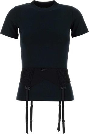 Balenciaga Black stretch cotton t-shirt