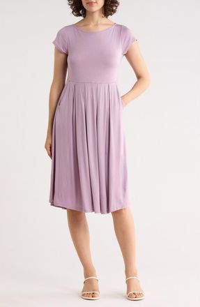 West K ei Cap Sleeve Knit Midi Dress in Lilac at Nordstrom Rack, Size X-Large