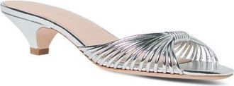 Loeffler Randall Dixie Kitten Heel Slide Sandal (Women) in Silver at Nordstrom, Size 10.5