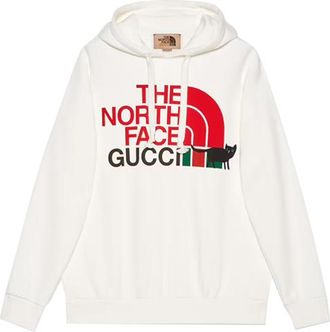 Gucci (WMNS) Gucci x The North Face Hooded Sweatshirt White 615061-XJDTD-9095