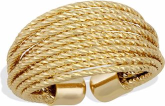 Savvy Cie Jewels Graduated Mesh Adjustable Ring in Yellow at Nordstrom Rack