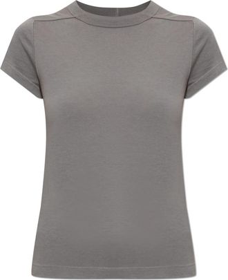 Rick Owens Cropped Level T-Shirt - Dames - T-shirts - Grijs - M - Katoen - Tops
