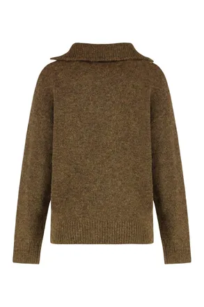 Isabel Marant Womens Phylia Alpaca-Blend Sweater Green