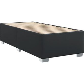 vidaXL Vidaxl - Estructura De Cama Sin Colch&oacute;n Cuero Sint&eacute;tico Negro 100x200 Cm