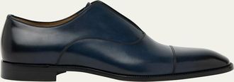 Christian Louboutin Mens Alpha Male II Cap-Toe Leather Loafers