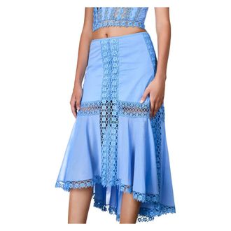Charo Ruiz Ibiza Midi Skirts, female, Blue, S, Clair Long Skirt