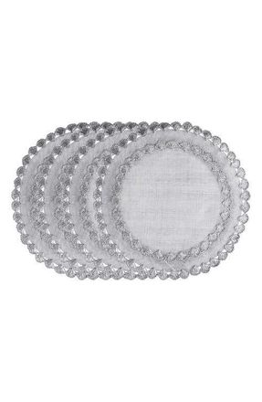 Juliska Isadora Set of 4 Placemats in Silver at Nordstrom