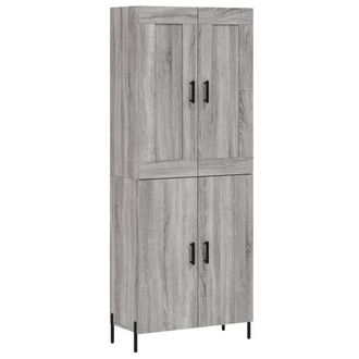 Berkfield Home Highboard Grey Sonoma 69.5x34x180 cm Engineered Wood