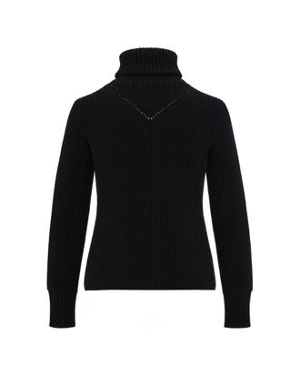 Patrizia Pepe Asymmetric Zip Sweater - Black