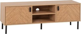 Seconique Seconique - Leon 2 Door tv Unit - L39.5 x W139.5 x H48 cm - Medium Oak Effect