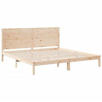 vidaXL Cama Extralarga Sin Colch&oacute;n Madera Maciza 200x220 Cm Vidaxl
