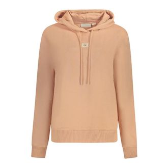 Calvin Klein Roze hoodie met logo-applicatie - Dames - Hoodies - Roze - S - Katoen - Hoodies & sweatvesten