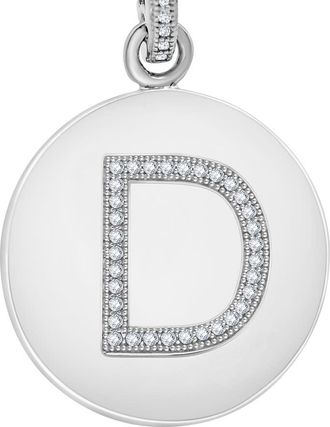 DiamondMuse Diamond Muse 0.10 Cttw Initial Letter Diamond Necklace for Women, Girls, and Men in Sterling Silver