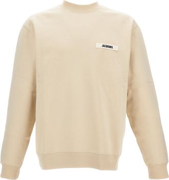Jacquemus Black Round Neck Logo Crewneck Sweatshirt