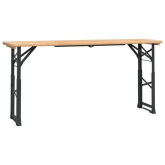 Berkfield Home Folding Beer Table 170x50x75/105 cm Solid Wood Fir in Brown