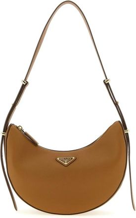 Prada Arqu&eacute; Schoudertas - Dames - Tassen - Bruin - Maat: ONE Size Leer