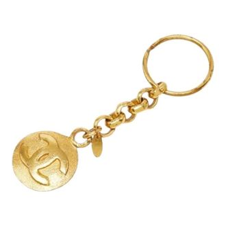 Chanel Pre-owned Accessories, female, Yellow, Size: ONE SIZE Pre-owned Vintage Keyring