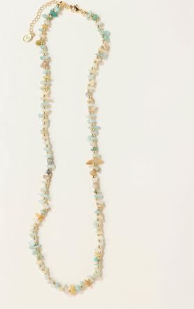 Fat Face FatFace Stone Chip Necklace in Green