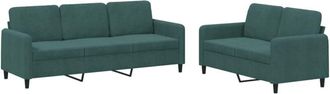 vidaXL Vidaxl - Juego De Sof&aacute;s 2 Piezas Terciopelo Verde Oscuro