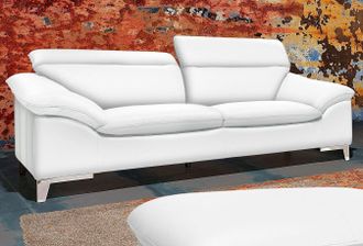 Cotta Polstergarnitur »Teresa« Set, Set bestehend aus: 2-Sitzer mit Kopfteilverstellung & Hocker