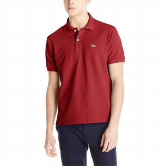 Lacoste Short Sleeve Classic Pique Polo In Bordeaux