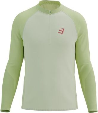 Compressport Trail Half Zip L/S T-Shirt Laufshirt für Herren | grau
