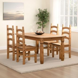 Seconique Corona 5 Dining Set in Natural