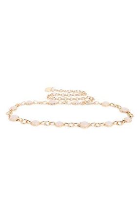 Steve Madden Crystal Chain Belt in Pearl-Gold at Nordstrom Rack, Size Large/x-Large