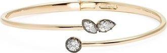 Nordstrom Georgian Cubic Zirconia Cuff Bracelet in Clear- Black- Gold at Nordstrom