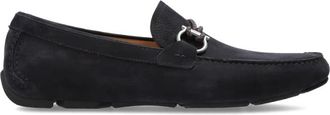 Ferragamo Suede Loafers met Gesp - Heren - Loafers - Blauw - 42 EU - Leer - Schoenen