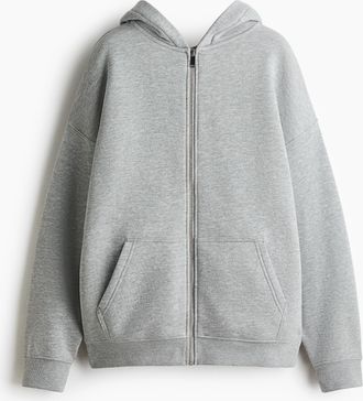 H&M Oversized Hoodiejacke - Grau