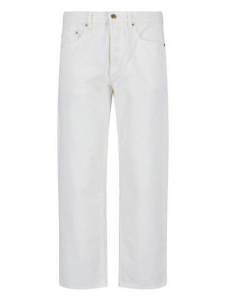 Golden Goose Straight-Leg White Jeans with Five-Pocket Design