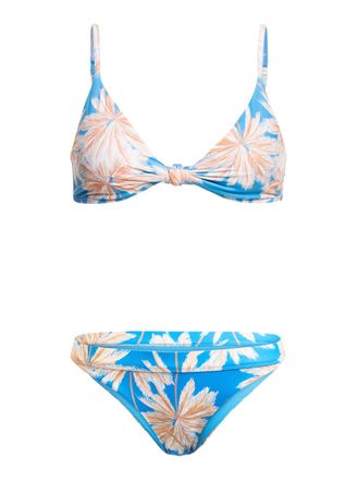 Roxy Triangel-Bikini ROXY Roxy Love The Surf, Damen, Gr. XL, Cup B, blau (azure blau palm island), 74% Nylon, 26% Elasthan, Bikini-Sets Triangel-Bikini