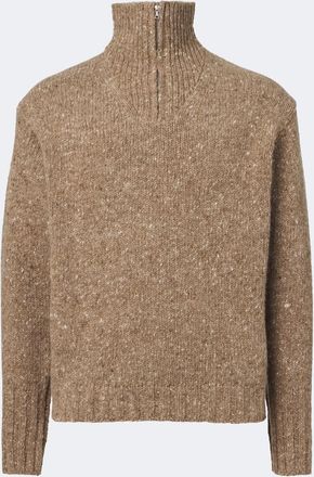 Auralee Wool half-zip sweater