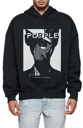 Purple Oversize Heavyweight Fleece Graphic Hoodie in Black at Nordstrom Rack, Size Small