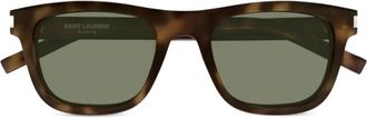 Saint Laurent Eyewear Occhiali da sole con logo inciso - Marrone