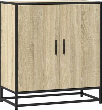 vidaXL Sideboard Sonoma Oak 68x35x76 cm Engineered Wood and Metal Vidaxl