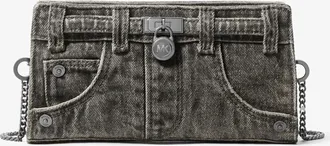 Michael Kors Hamilton Moderne Extra-Small Washed Denim Convertible Crossbody Bag