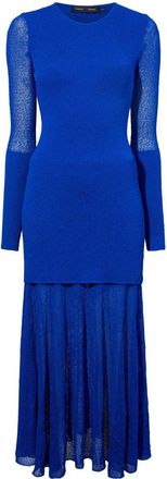 Proenza Schouler Anita fine-knit maxi dress - women - Viscose/Nylon - S - Blue