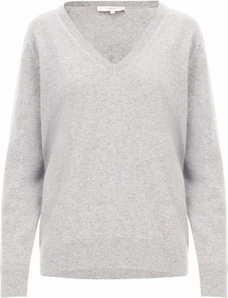 Vince Cashmere Knitwear, female, White, XS, Cashmere Weekend V-Neck Jumper