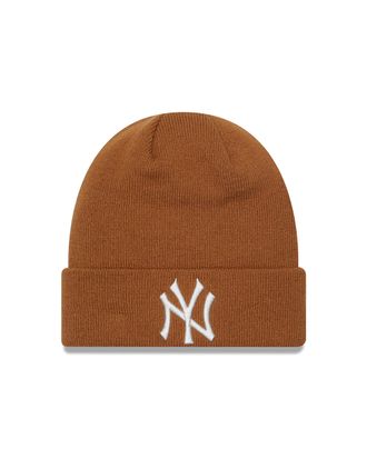 New Era New York Yankees MLB League Essential Brown Cuff Knit Beanie - One-Size