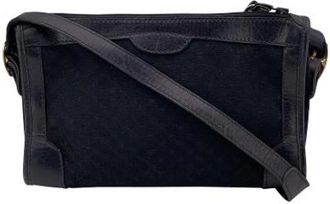 Gucci Pre-owned Cross Body Bags, female, Black, Size: ONE SIZE Pre-owned Micro GG Monogram Shoulder Bag