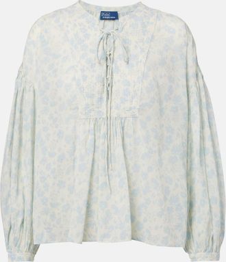 Polo Ralph Lauren Blusa in cotone con stampa floreale